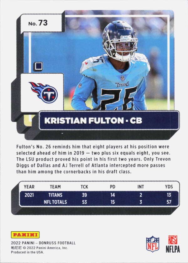 PANINI NFLカード GOLD STANDARD KRISTIAN FULTON TENNESSEE TITANS 4/5 #155 送料無料 中古 IT1 楽天市場】【中古】 PANINI NFLカード GOLD STANDARD KRISTIAN
